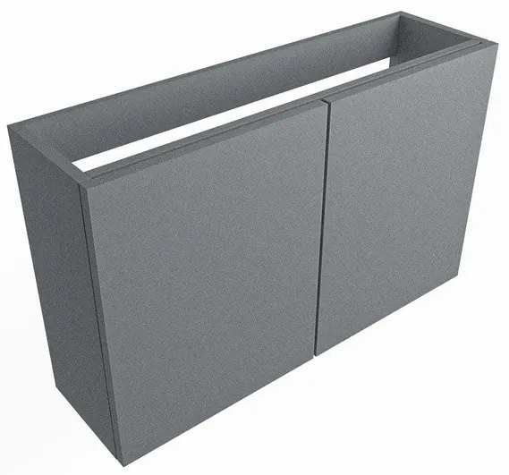 Mondiaz FOWY fonteinonderkast - 80x22x50cm - 2 deuren - push to open - softclose - Plata FOWYTO80Pla2D