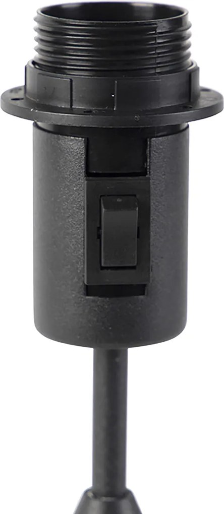 Tafellamp zwart verstelbaar met kap lichtbruin 35 cm - Parte