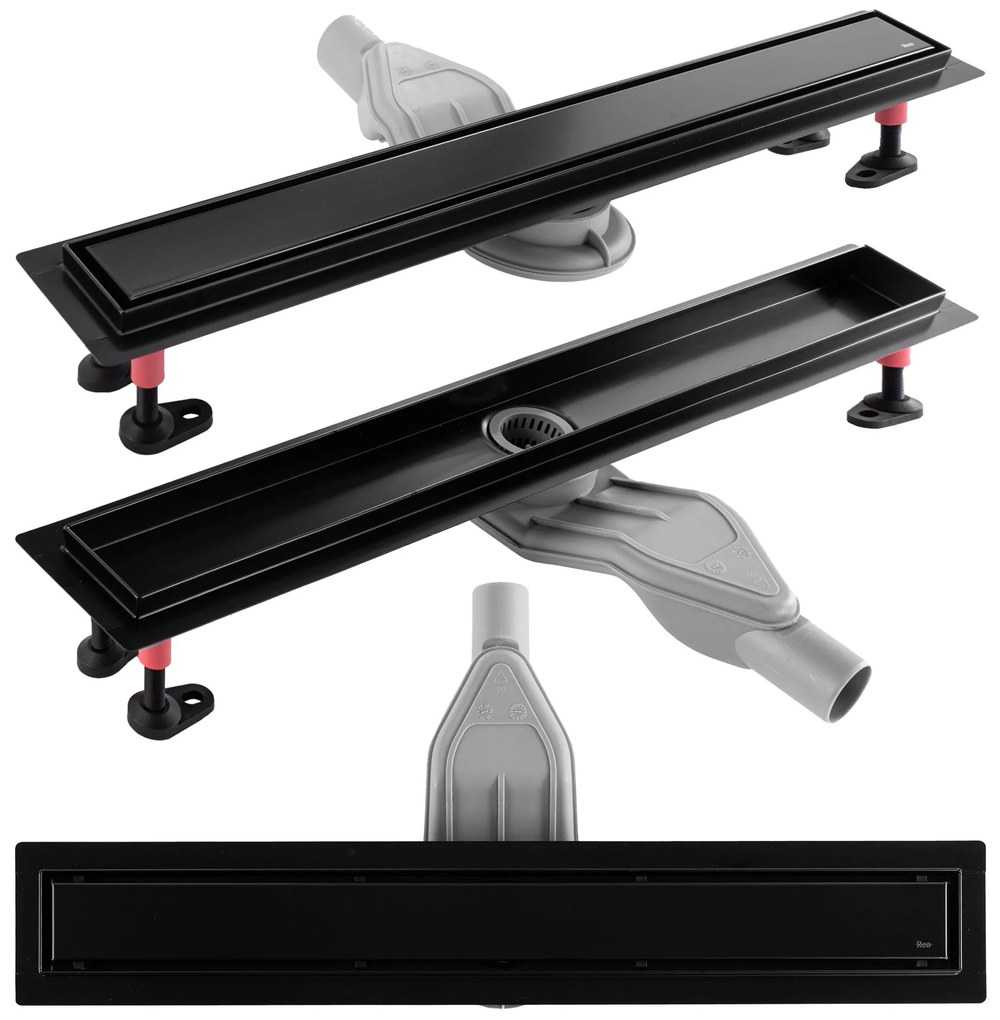 Lineaire afvoer REA Neox Superflow Black 70