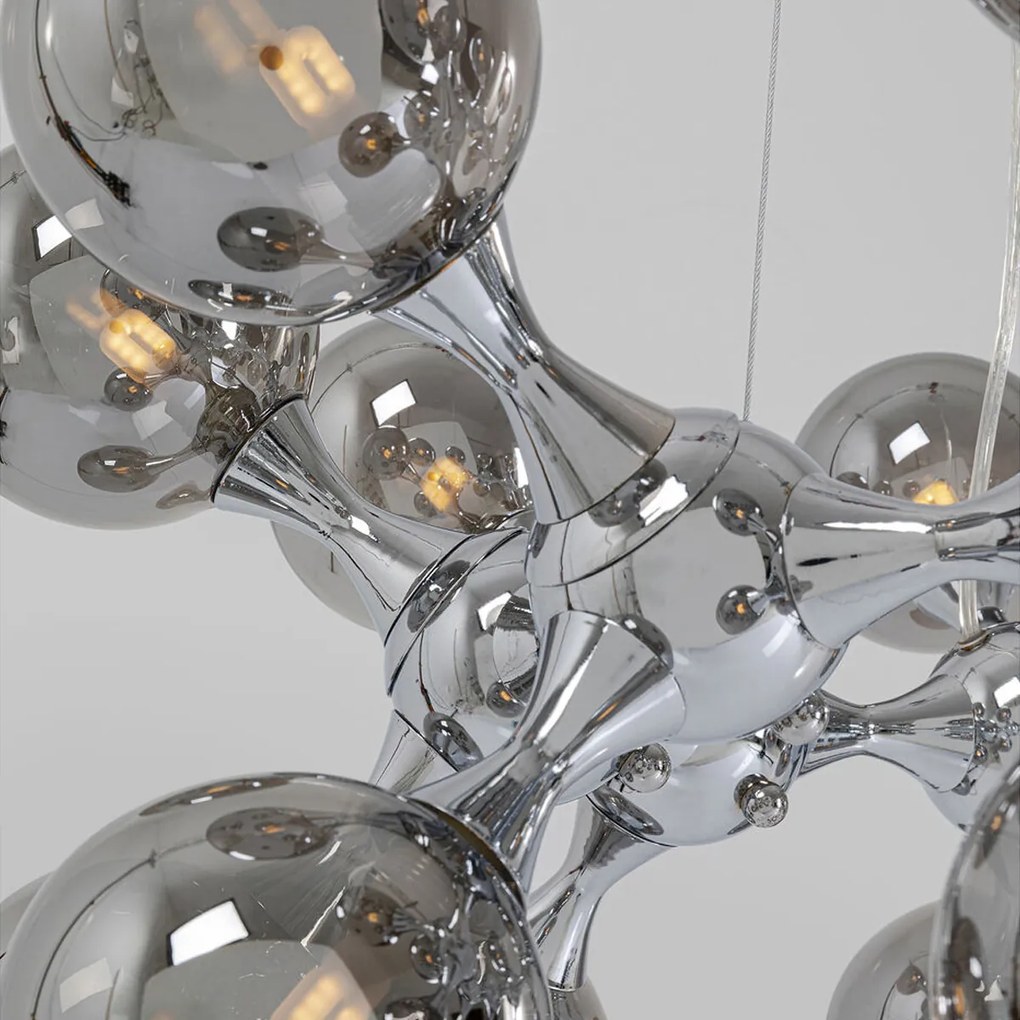 Hanglamp Glazen Bollen Zilver