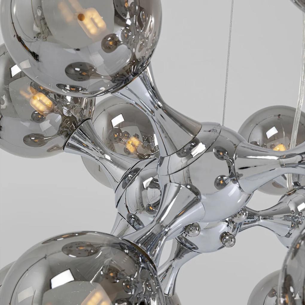 Kare Design Atomic Balls Hanglamp Glazen Bollen Zilver