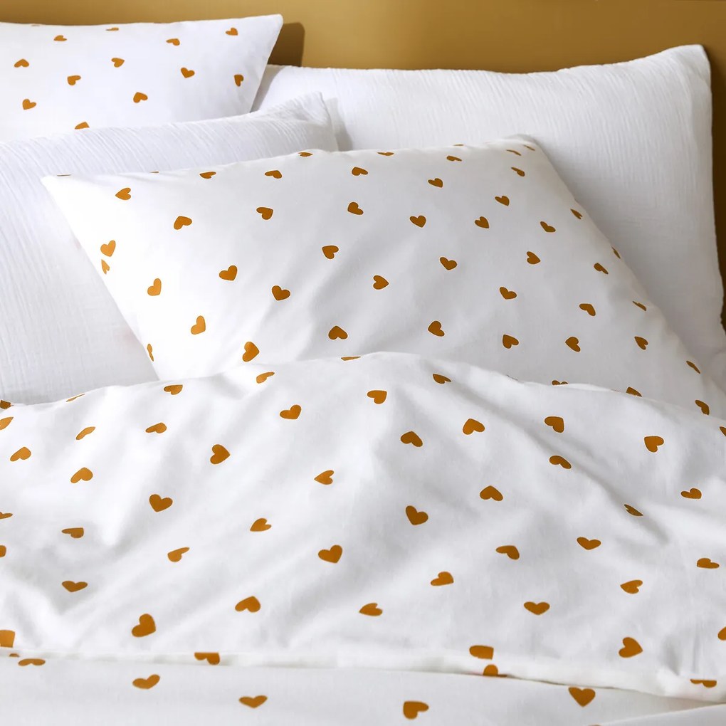 Bedlinnenset van 50% gerecycled katoen, vierkant kussensloop, Scacco