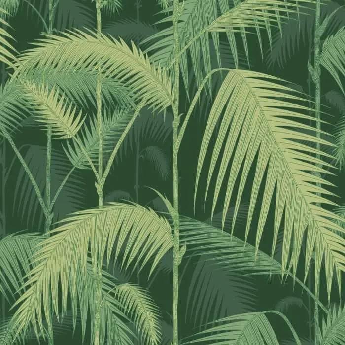 Cole & Son Palm Jungle behang Forest Green