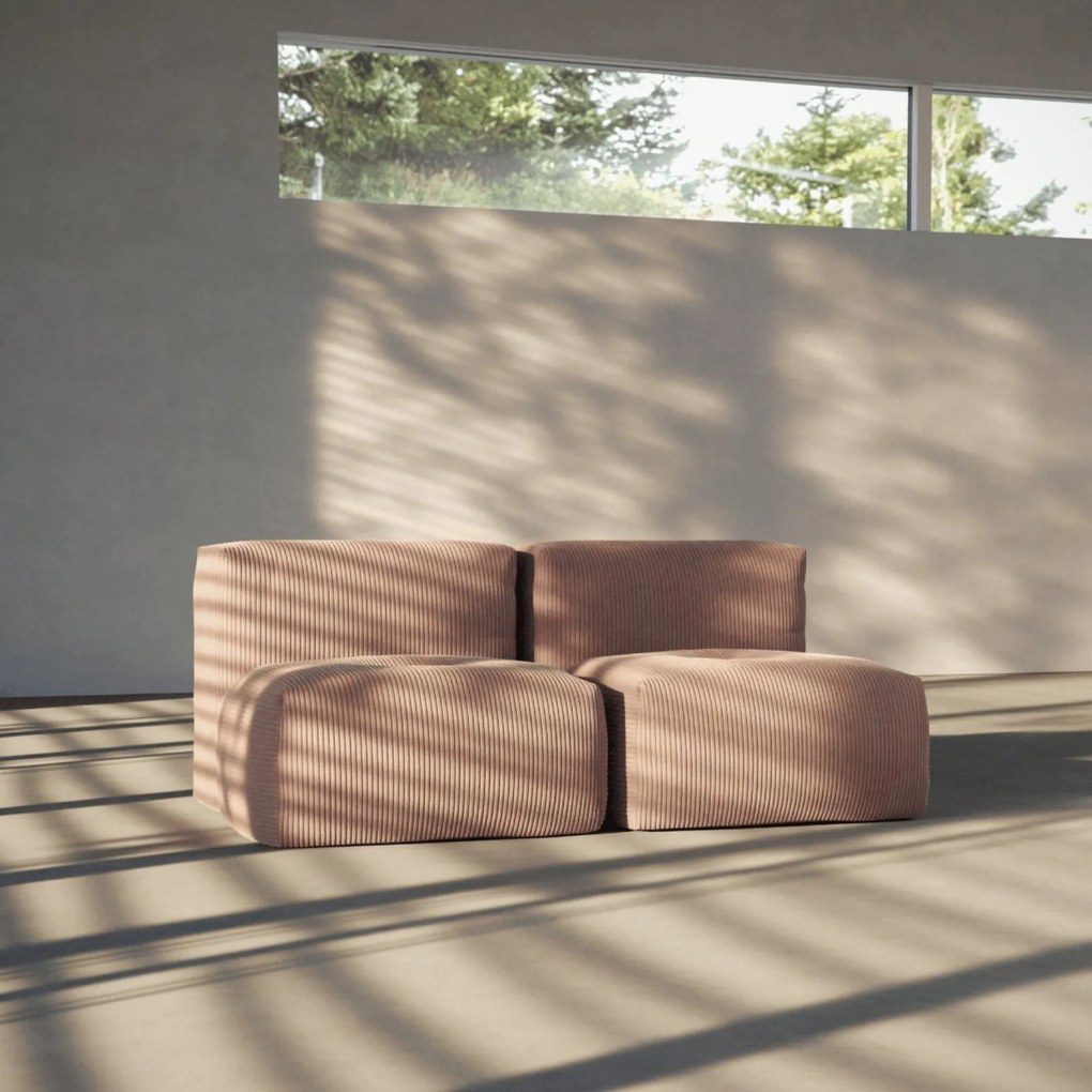 Soft Zitzak Indoor 2 Seater - Corduroy Rose