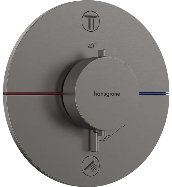 Hansgrohe Showerselect Comfort S thermostaat - inbouw - 2 functies - black chrome 15554340