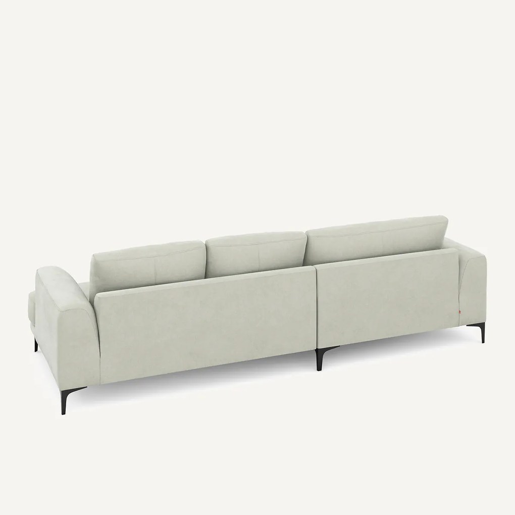 XL longchair links in stonewashed fluweel, MARSILE