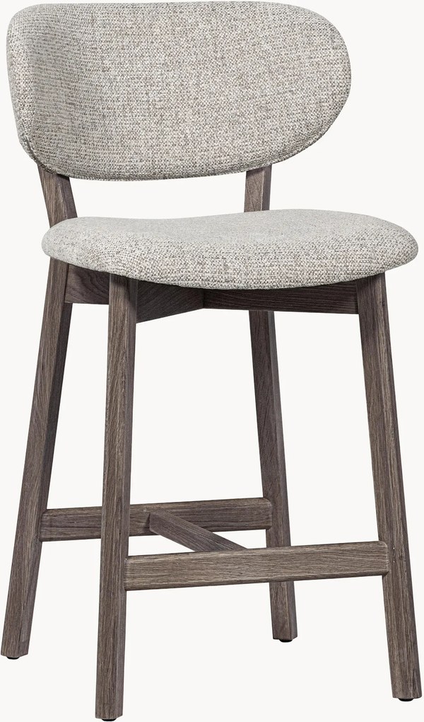 Gestoffeerde barstoel Udar van eikenhout