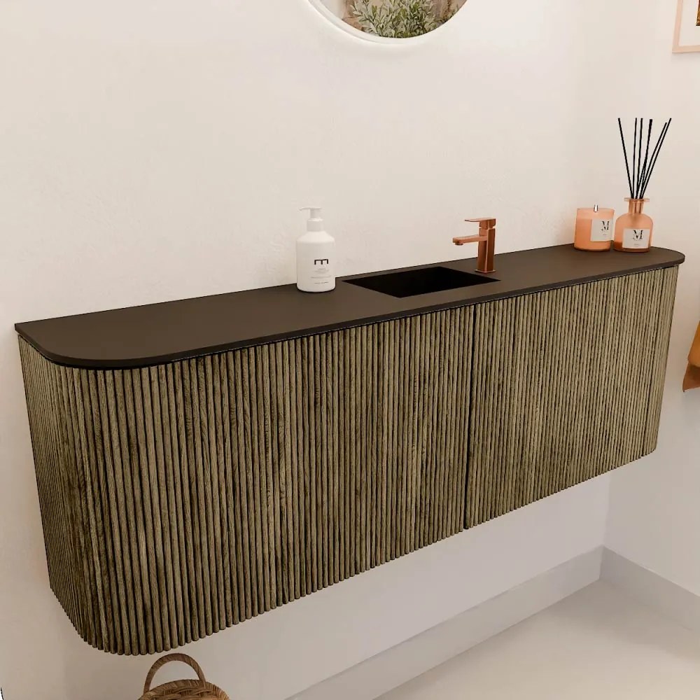 Mondiaz Joya 125cm toiletmeubel ronding links/rechts dusk met wastafel faye midden 1 kraangat urban