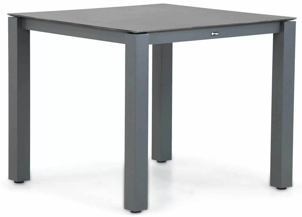 Dining Tuintafel vierkant 90 x 90 cm Aluminium/HPL Grijs Santika Yoko