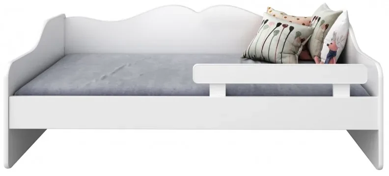 Peuter Wit grijs Eenpersoonsbed Monaco - Voor kinderen Kinderen Peuter Junior 5059914027578 Children's Beds Home, 140x70, Grote enkele, Matras van sch