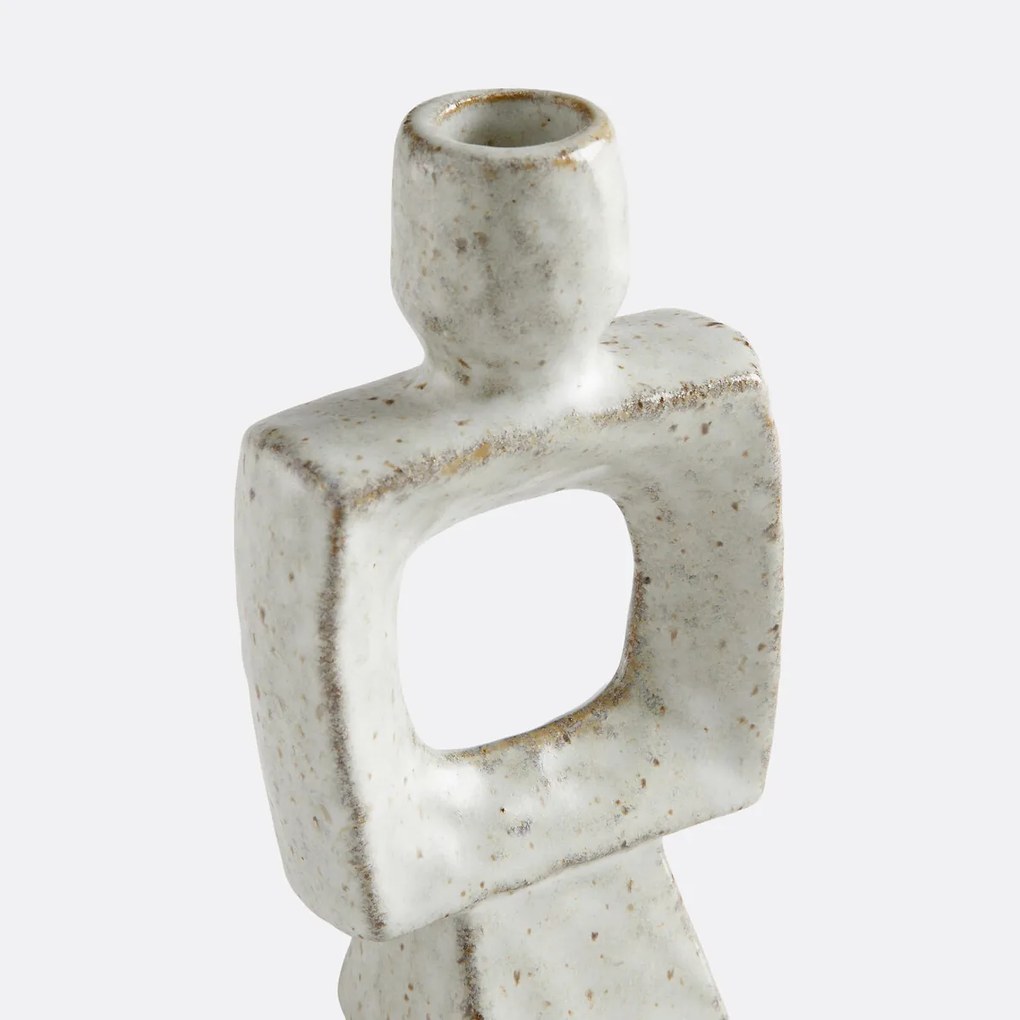 Organische kandelaar van keramiek, hoogte 16,5 cm, CERAL