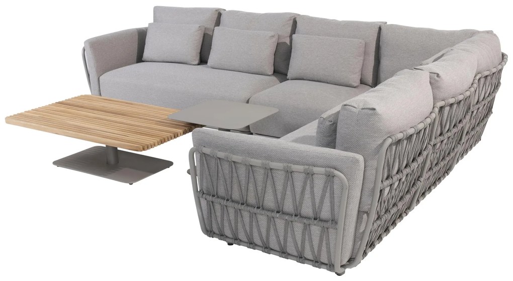 4 Seasons Outdoor Evolve hoekbank XL met Plato tafel(s) SALE Loungebank   antraciet weerbestendig