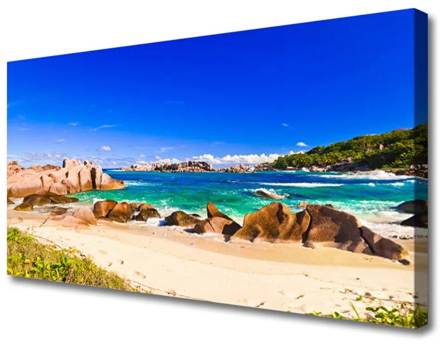 Canvas foto Strand zee landschap 100x50 cm