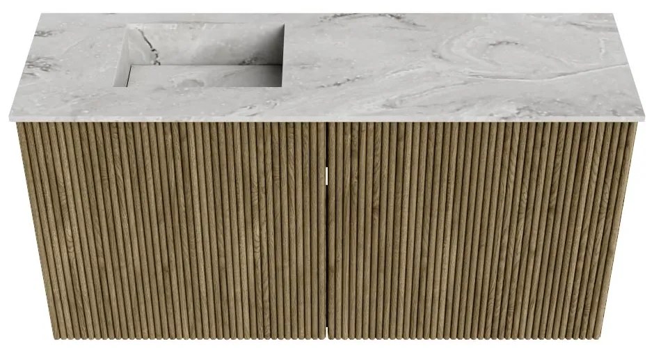 Mondiaz Joya DLux 80cm toiletmeubel dusk met wastafel faye links zonder kraangat glace