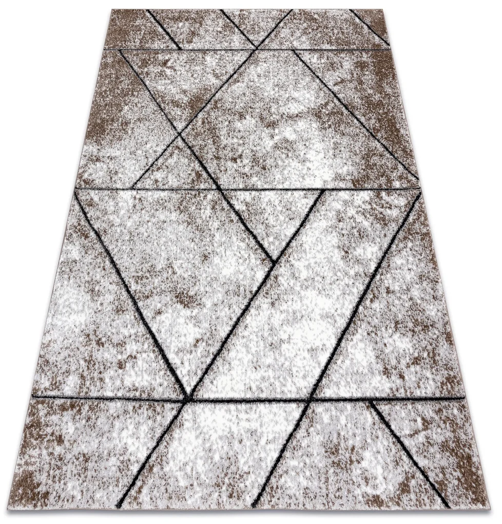 Tapijt modern COZY 8872 Wall, geometrisch , drieho  - Structureel,  twee poolhoogte , bruin