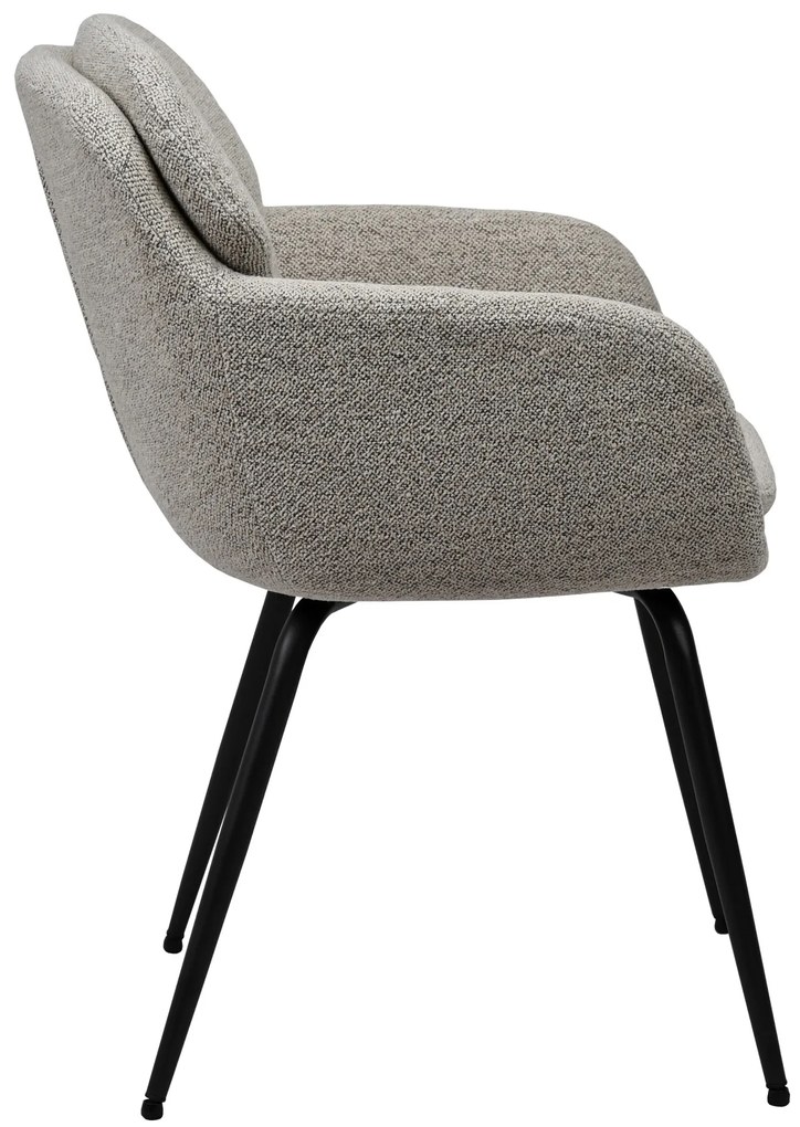 GEORGIA Beige Latte (stof Monza 60) - MODERNE GESTOFFEERDE DRAAISTOEL VOOR WOONKAMER/EETKAMER/LOFT KANTOOR