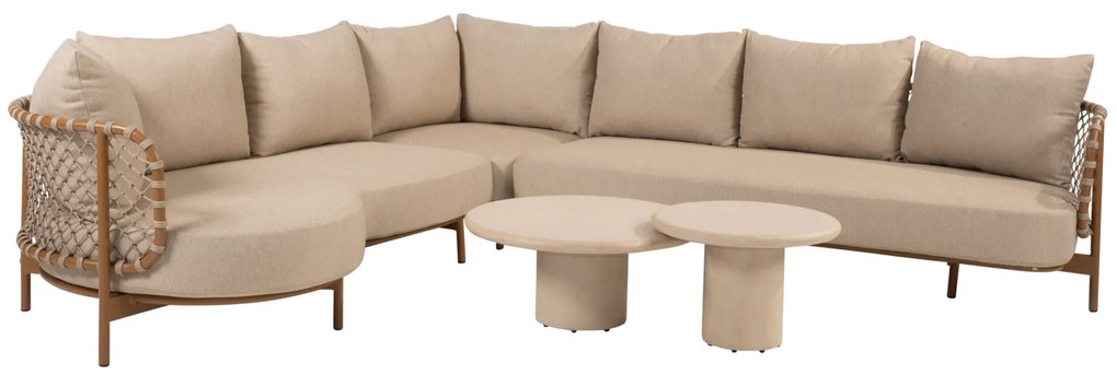 Hampton Martinique modulaire hoek loungeset 5 delig mortex amber 4 Seasons Outdoor
