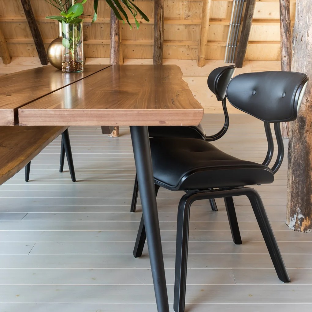 Dutchbone Blackwood Vintage Stoel Zwart Hout