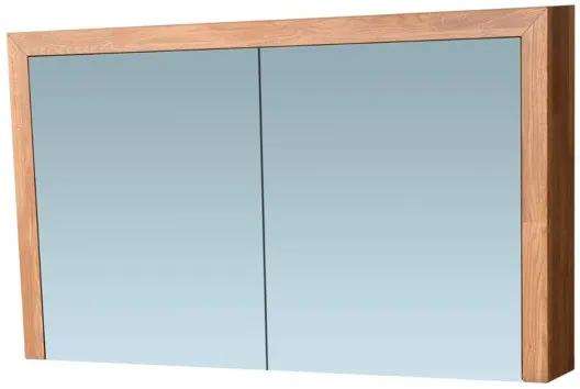 Saniclass Natural Wood spiegelkast 119x70x15cm rechthoek vingerlas Smoked oak 7927SO