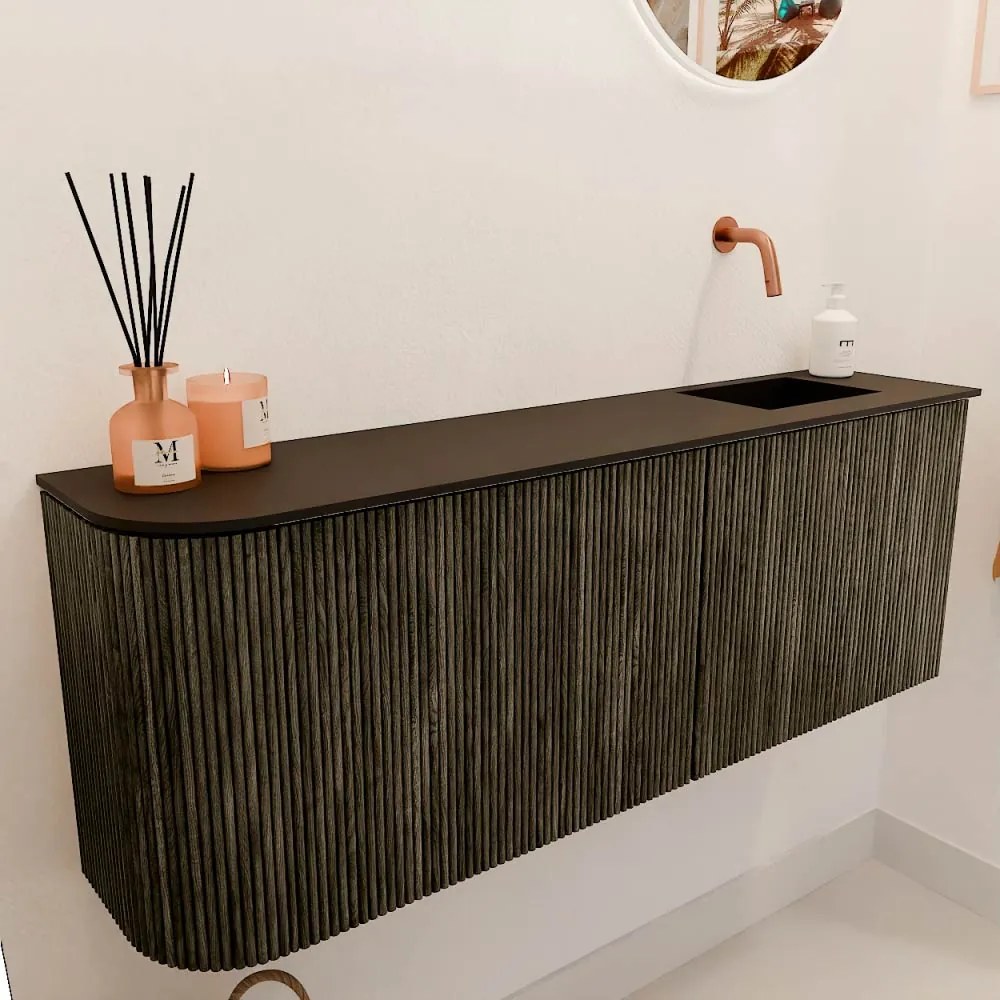 Mondiaz Joya 110cm toiletmeubel ronding links shadow met wastafel faye rechts zonder kraangat urban