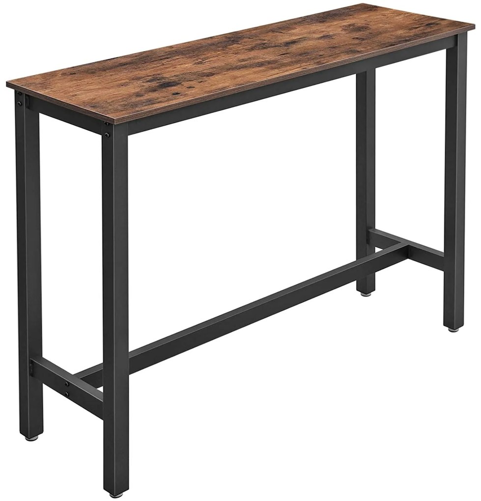 Nancy's Vega Bartafel - Vintage Keukentafel – Keuken Bartafels - Hoog Bureau - Industrieel - Hout & Metaal - 120 x 40 x 100 cm