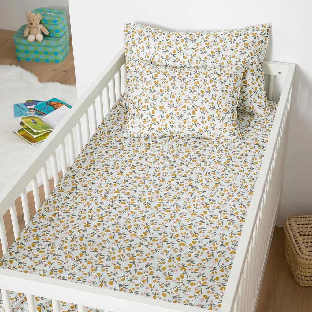 Hoeslaken 20% gerecycled katoen, Poire