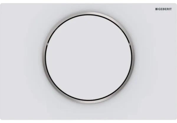Sigma 10 bedieningsplaat easy-to-clean RVS - mat wit - ring gepolijst