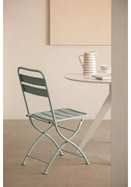 Set Van 4 Opvouwbare Eetkamerstoelen In Staal Janti Ijsberg - Sklum