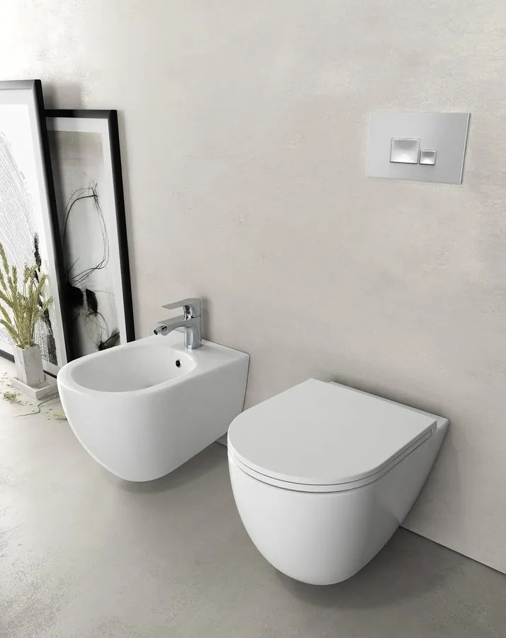 Sapho Infinity toiletpot randloos met softclose zitting wit