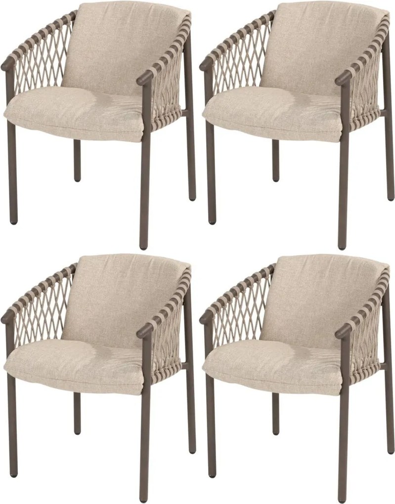 Allora dining tuinstoel terre 4 Seasons Outdoor set van 4