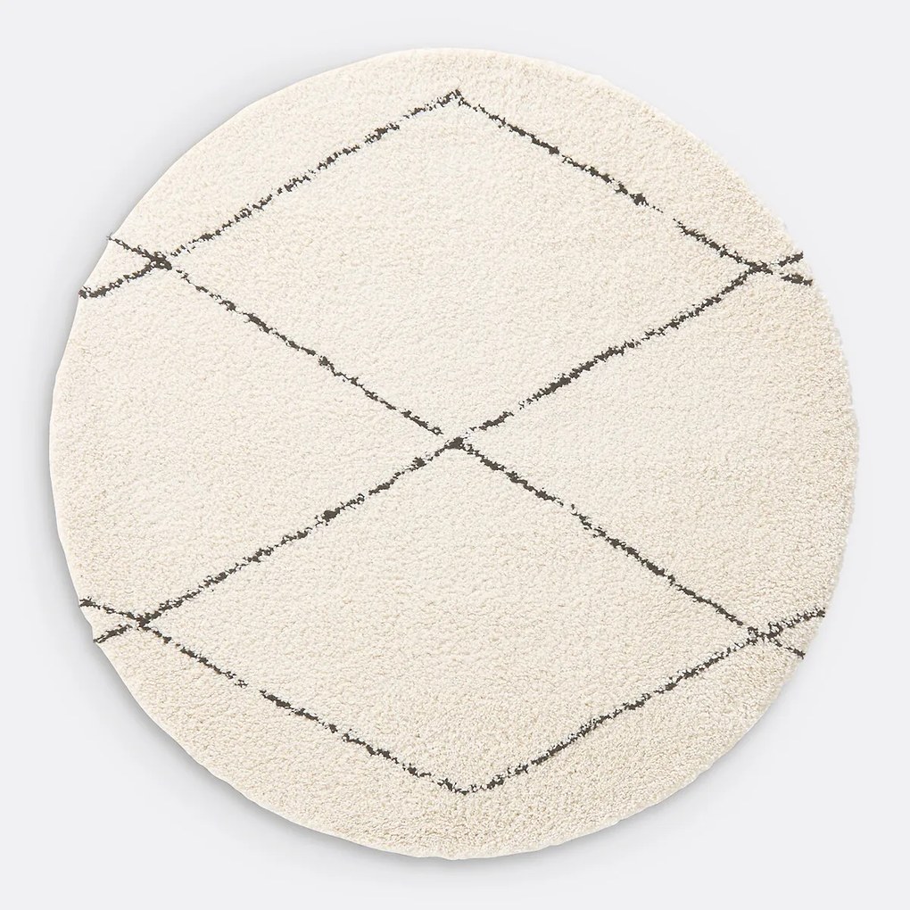 Rond vloerkleed in berber stijl, Fatouh