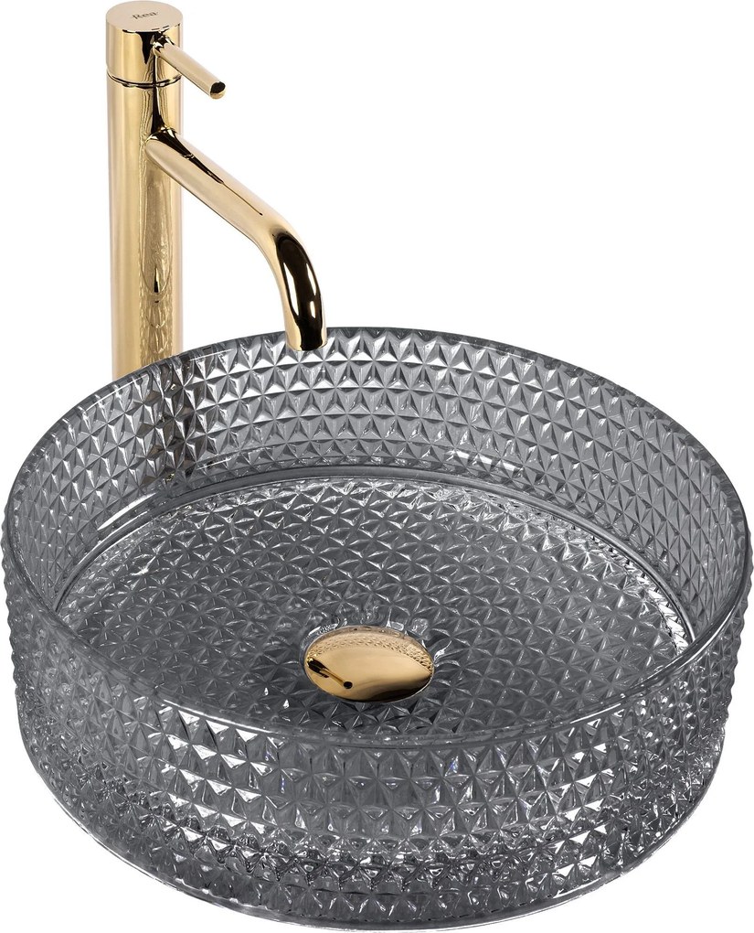 Opzetwastafel REA Cristal 35 Black