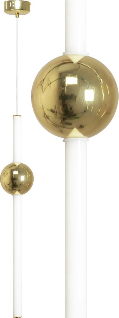 Hangende Plafondlamp Lang LED Goud Wit APP476-CP