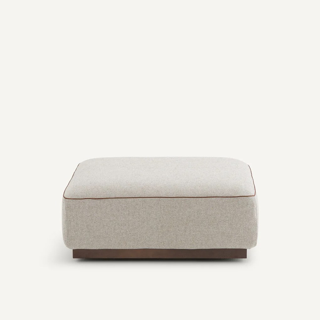 Voetensteun van gestructureerd viscose en linnen, JACOPO