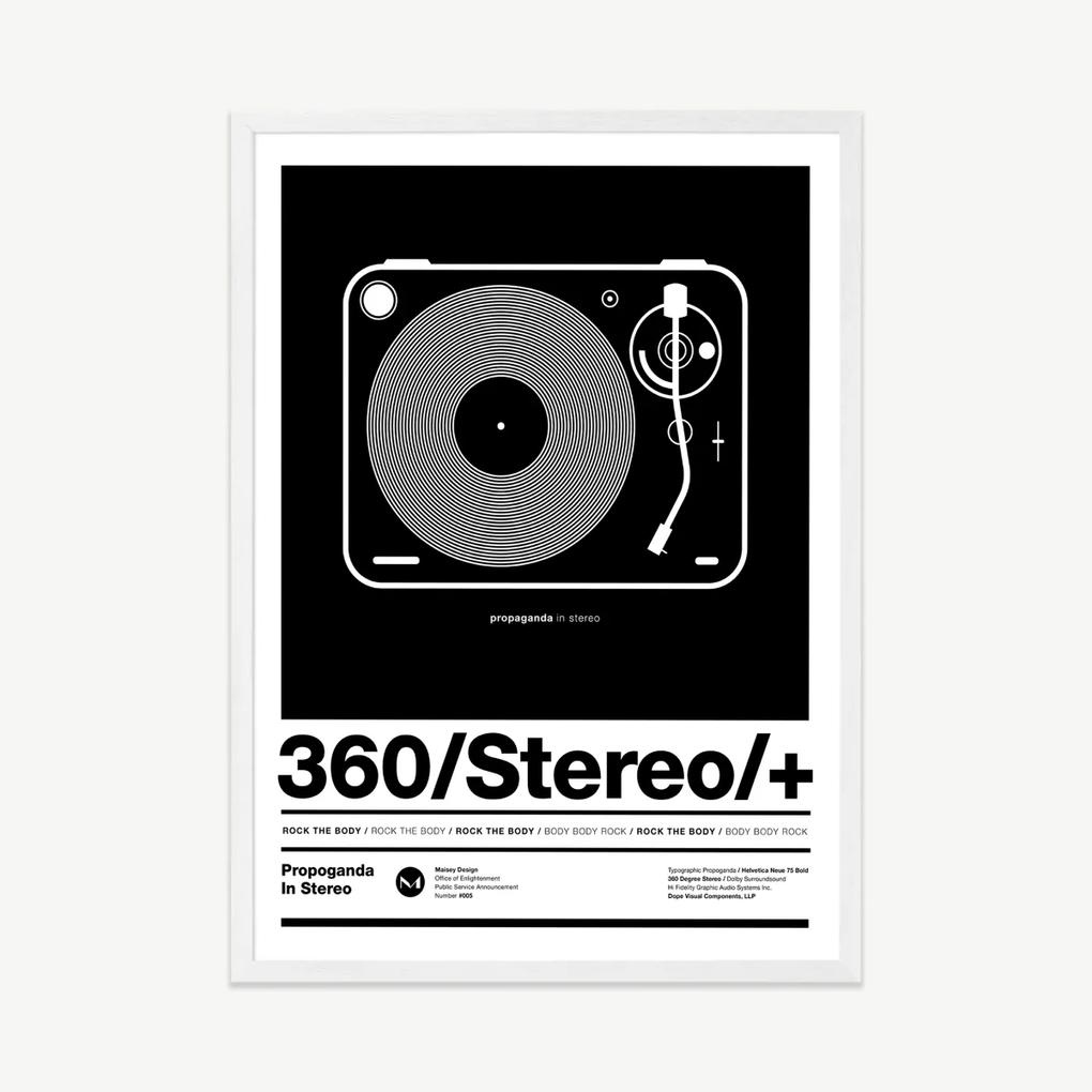 Stereo Poster, ingelijste print, A2