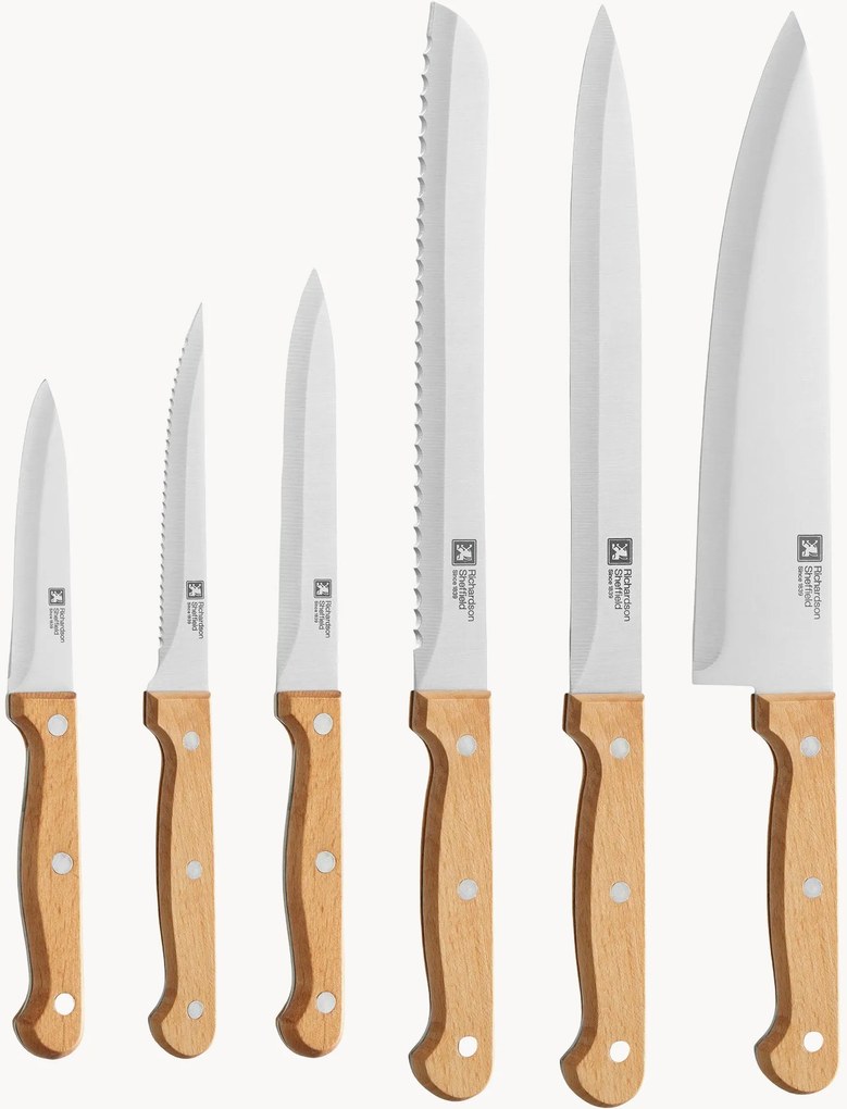 Keukenmessen set Artisan Bois, 6-delig