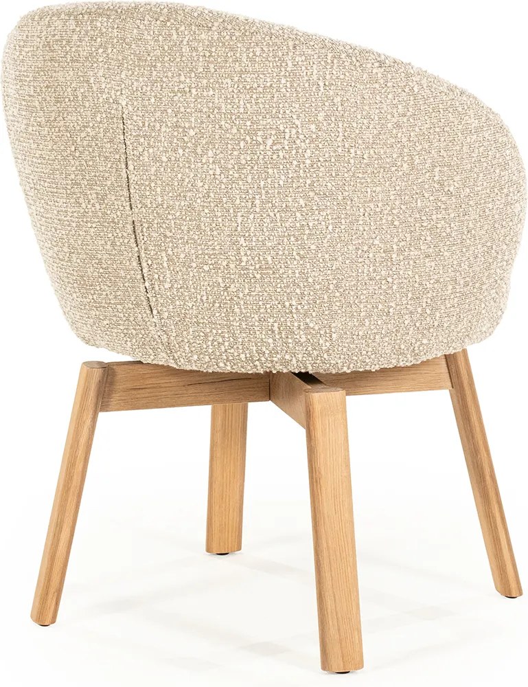 Eleonora Liva Eetstoel Hout Frame Taupe