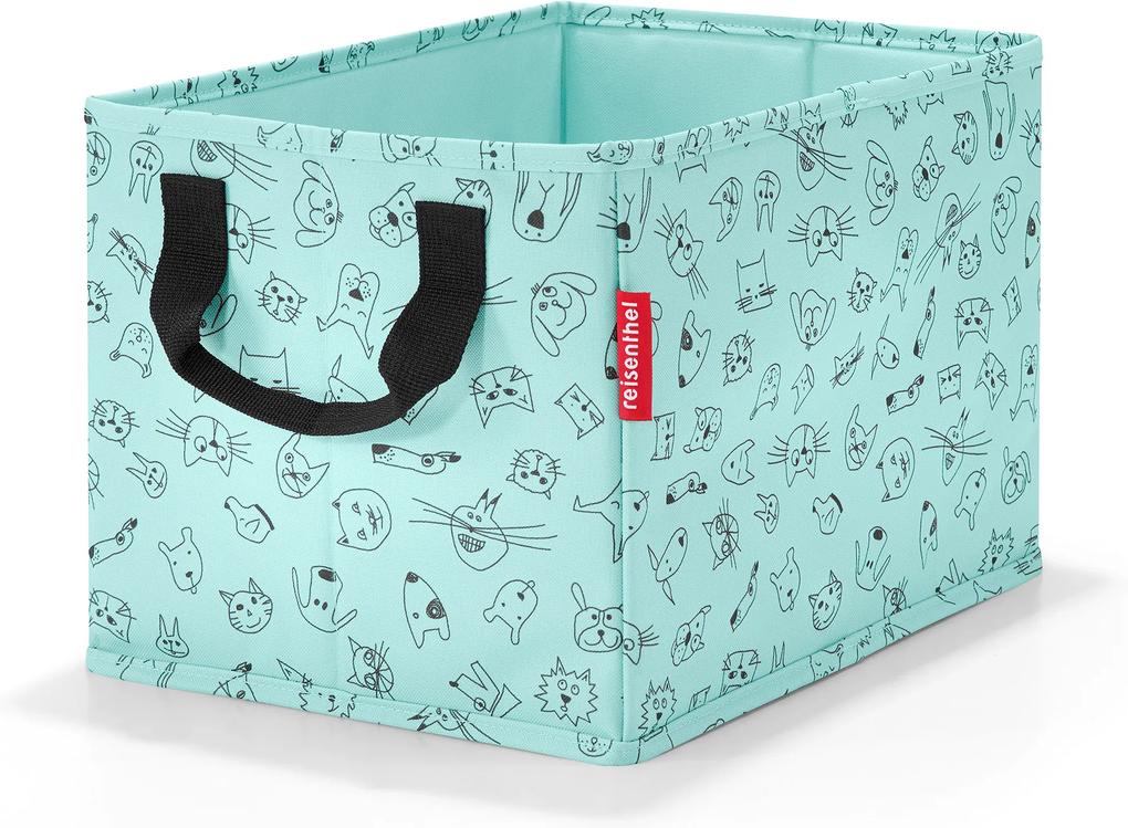 Storagebox Kids Opbergbox - polyester - Cats&Dogs Mint