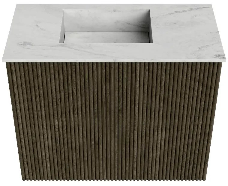 Mondiaz Joya DLux 50cm toiletmeubel shadow met wastafel faye links zonder kraangat opalo
