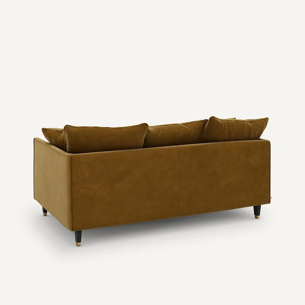 3-zits compacte fluwelen bank, Lazare