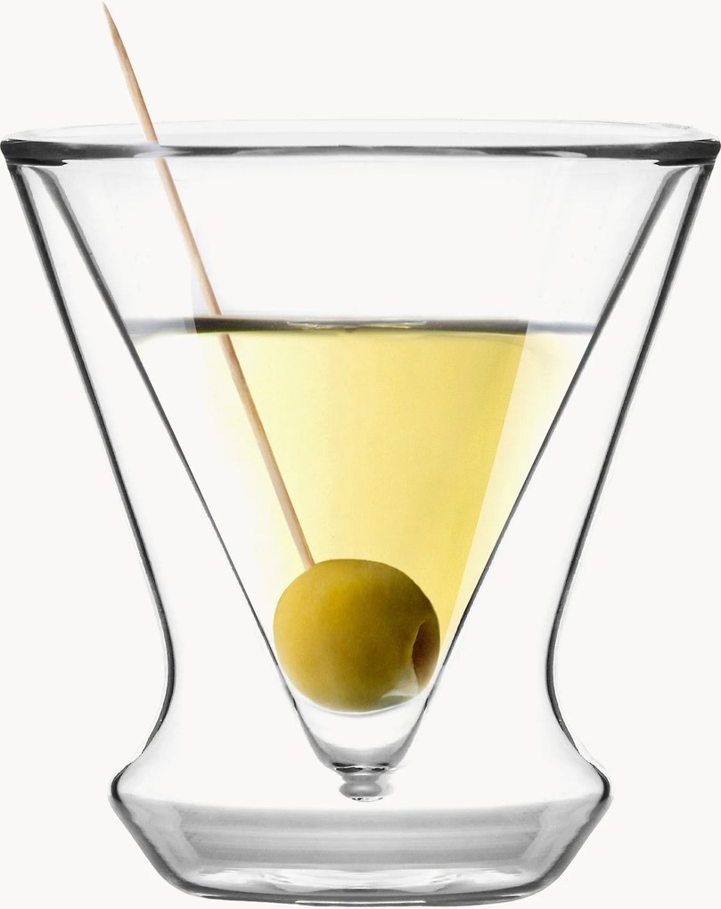 Dubbelwandige martini glazen Soho, 2-delig