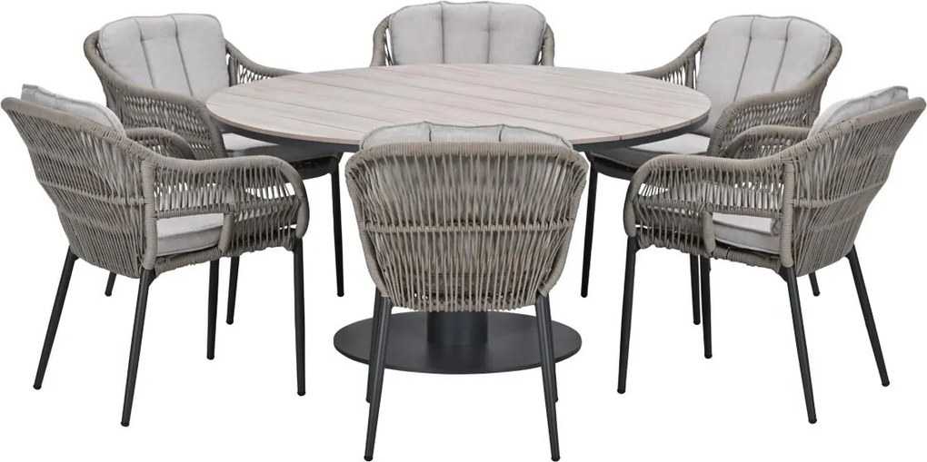 Garden Impressions Patricia tuinset 7-delig - Leona tuintafel Ø150 cm