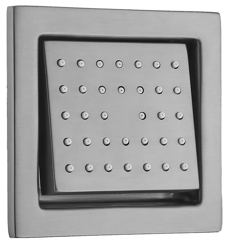 Saniclear Iron inbouw massage jet vierkant verouderd ijzer - gunmetal