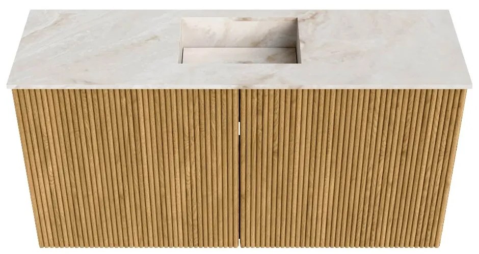 Mondiaz Joya DLux 80cm toiletmeubel oak met wastafel faye midden zonder kraangat frappe