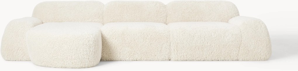 Modulaire teddy-hoekbank Wolke (4-zits)