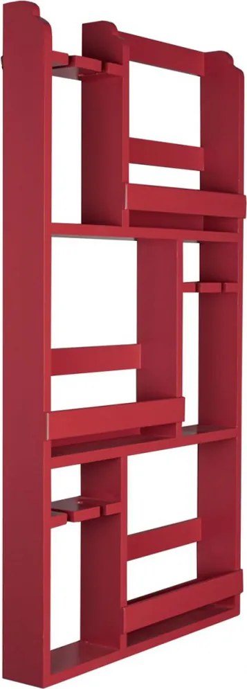 Dutchbone Myron Muur Wijnrek Rood Hout - 80x10x120cm.
