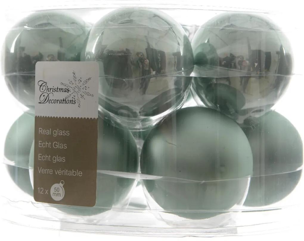 Kerstbal glas emaille-mat/50mm/eucalyptus