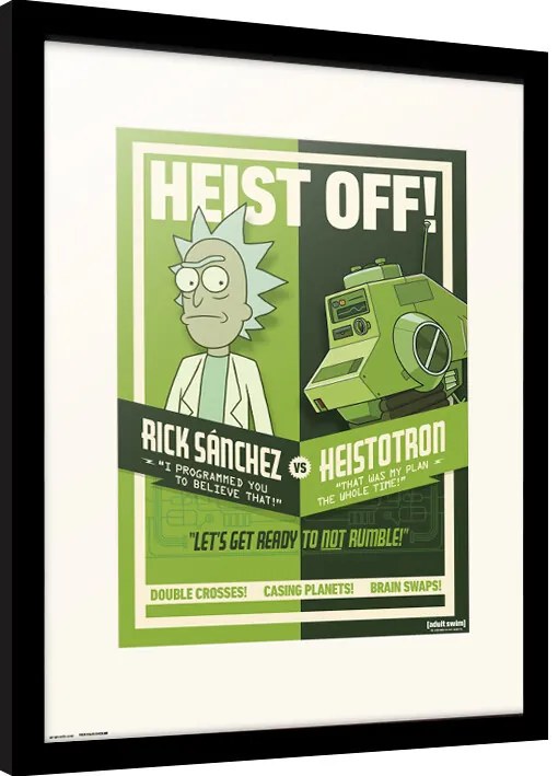 Ingelijste poster Rick & Morty - Season 4 Heist