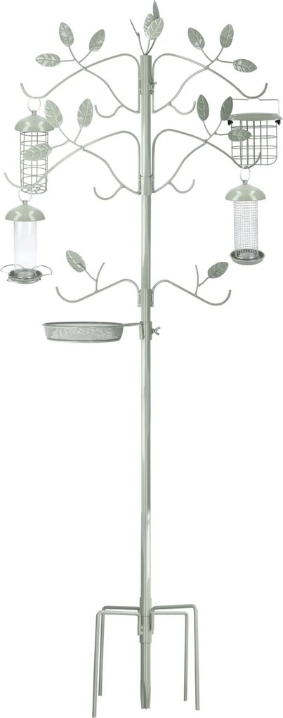 Bûten voederstation voor vogels 60 x 60 x H250 cm - Grijs