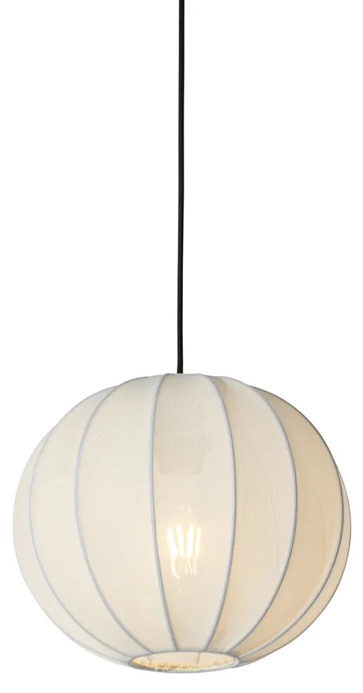 Japandi hanglamp wit zijden 30cm - Plu